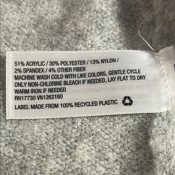 A New Day Cozy Gray Knit Cardigan Sweater- statement bell sleeves-Sz M - Picture 9 of 11